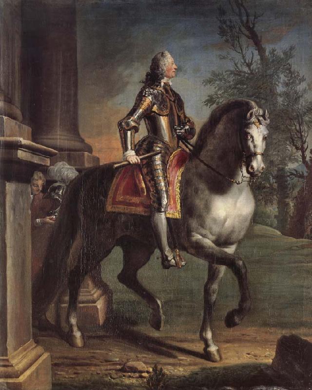 Joseph Highmore Equestrian portrait of King George II Spain oil painting art